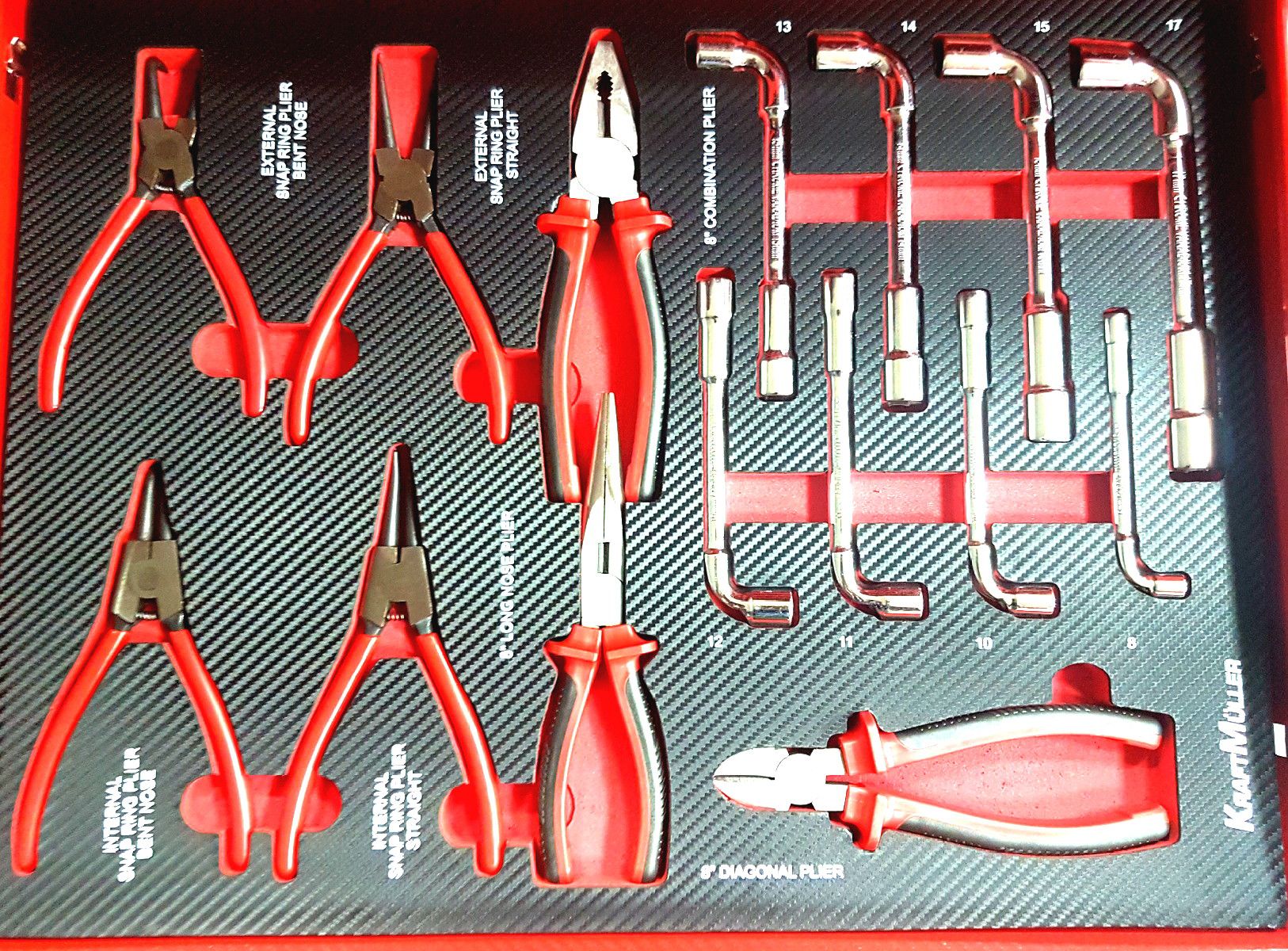 Servante d'atelier Kraftmuller 9 tiroirs dont 7 remplis d'outils plateau  bois - PitRacing